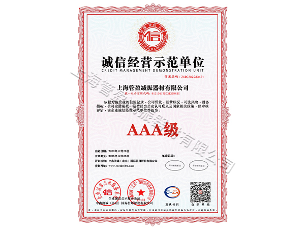 诚信经营示范单位