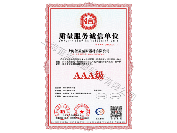 质量服务诚信单位